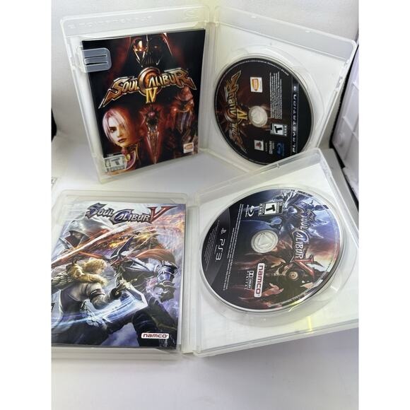 Soul Calibur IV And Soul Calibur V PS3 (Sony PlayStation 3) Game Lot Tested